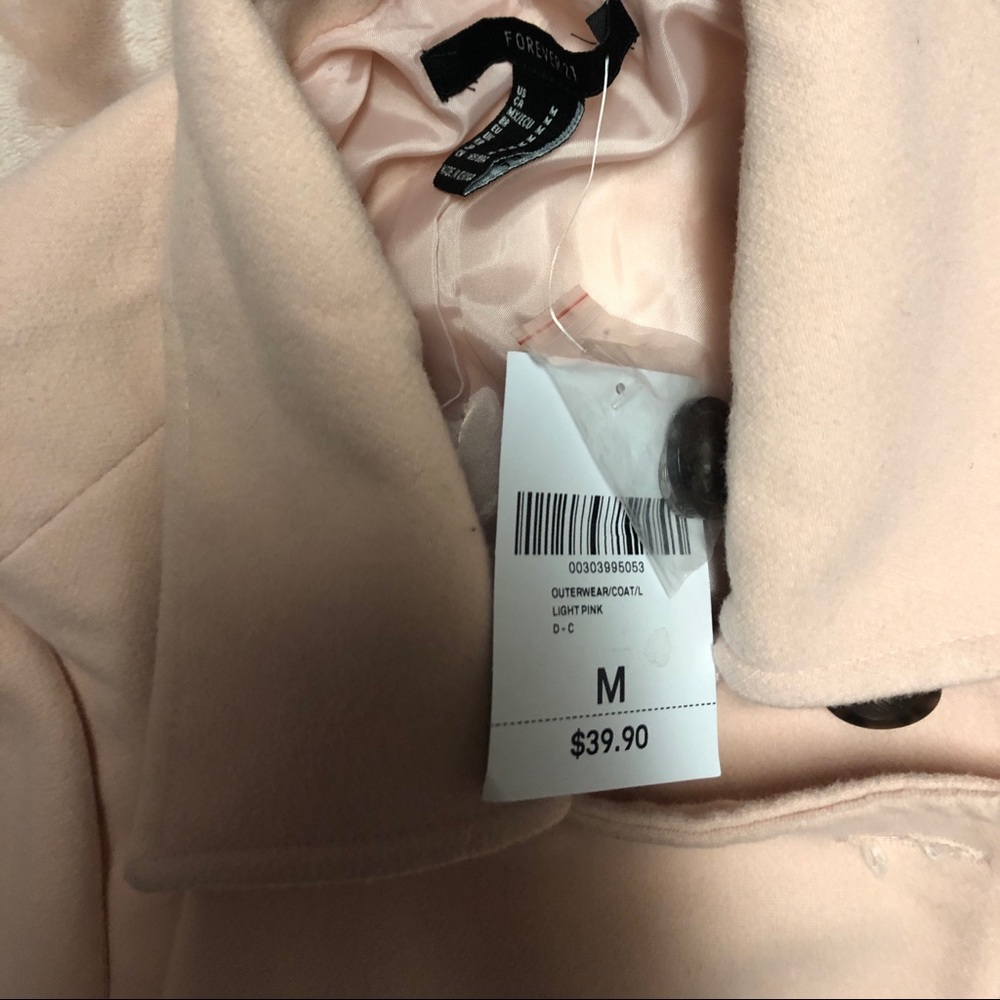 Pink Forever 21 coat in size medium.